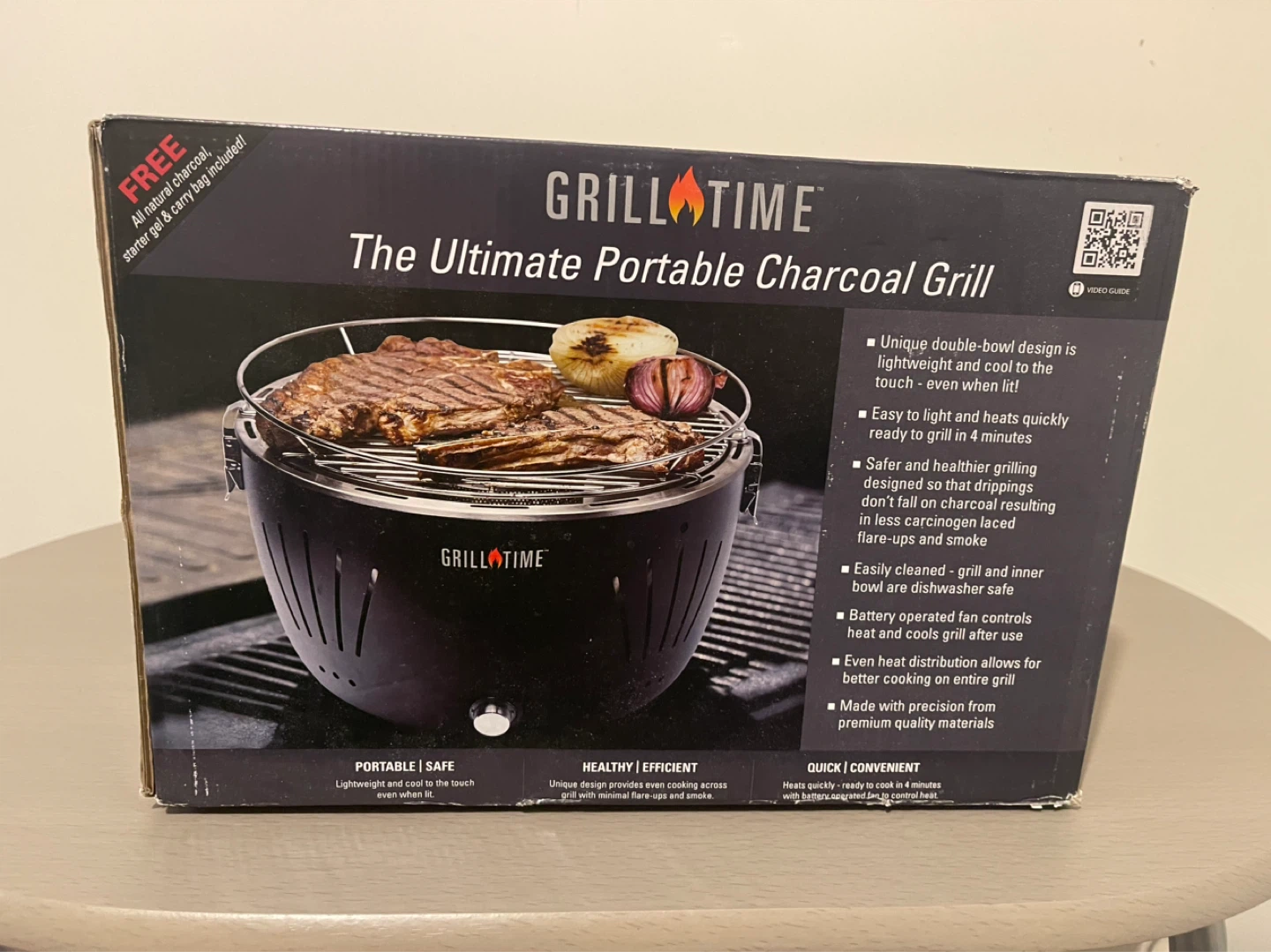 Brand new portable charcoal grill