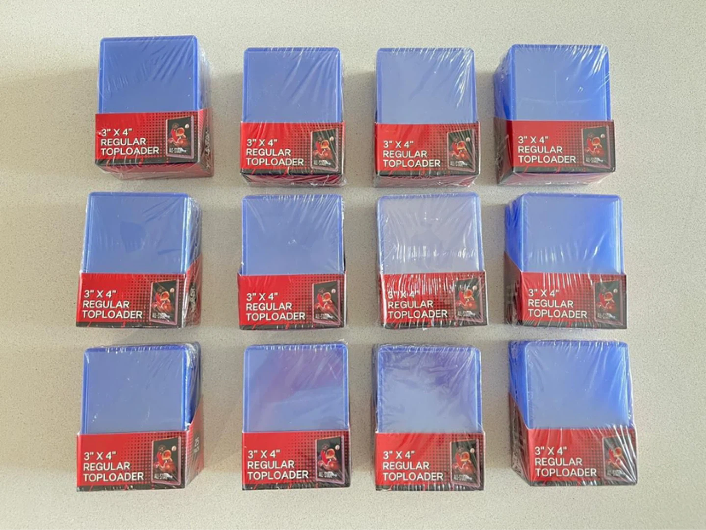 12x 3" X 4" Regular Card Toploaders (300 total)