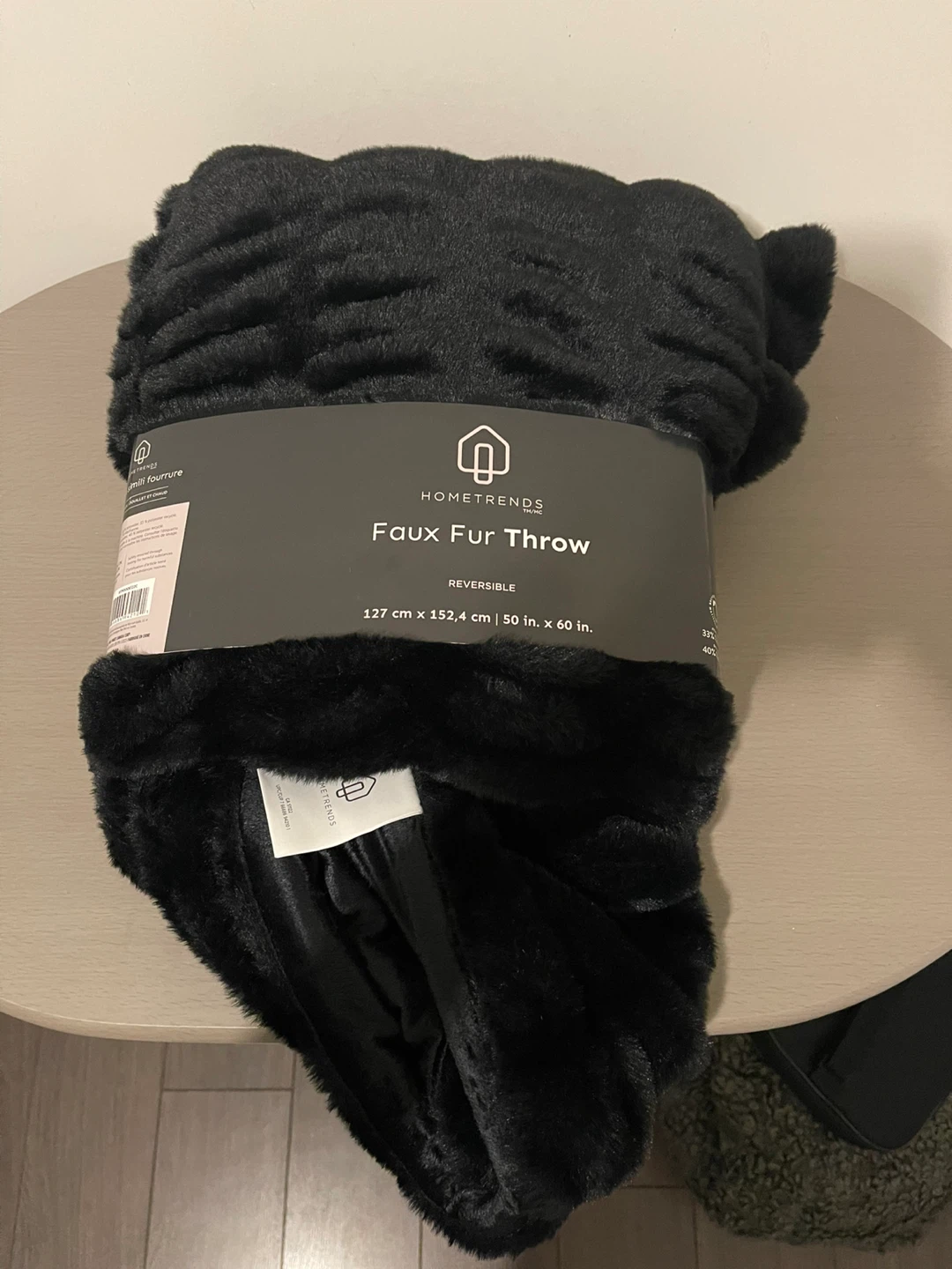 Brand new black soft throw blanket