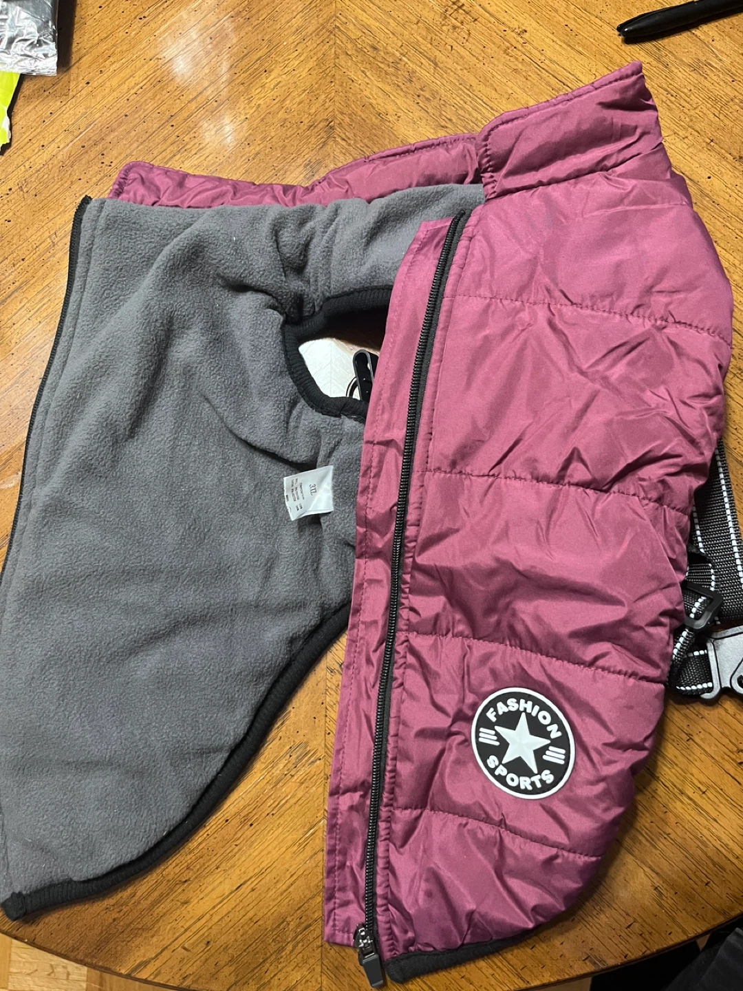 Fashion Sports Dog Winter Vest - Burgundy - photo 2