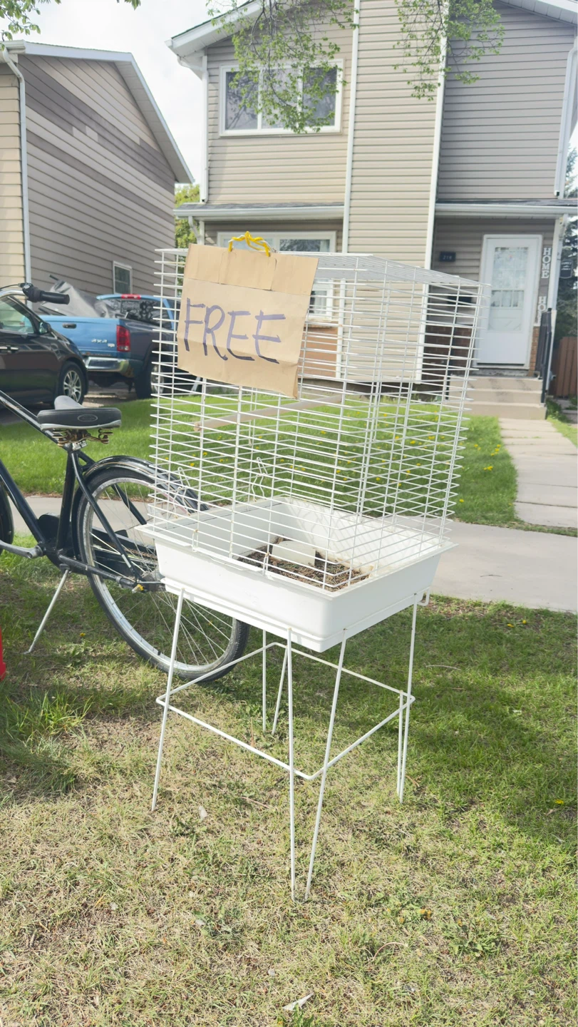 White Bird Cage with Stand
