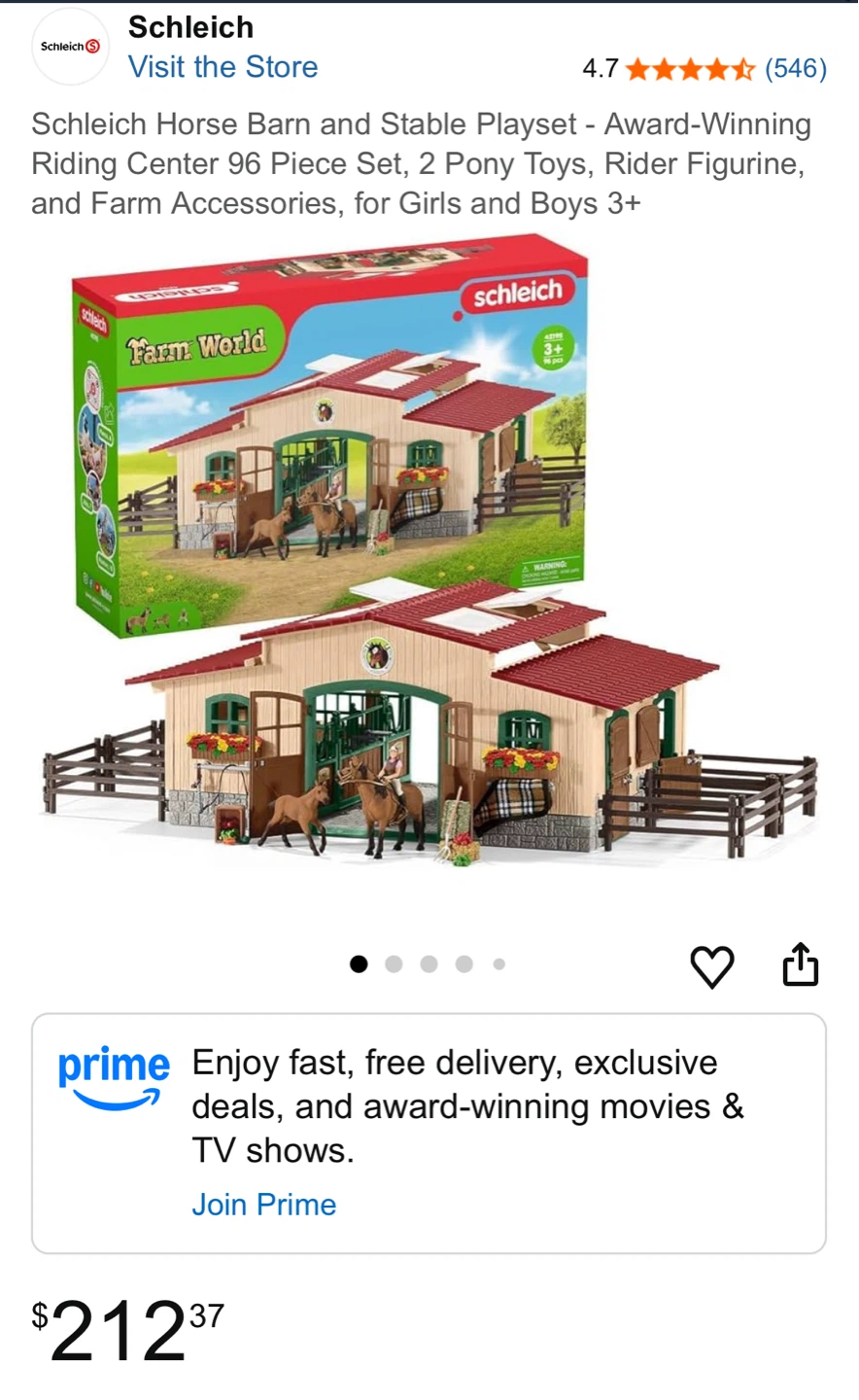 Schleich Horse Barn and Stable Playset - 96 Piece Set