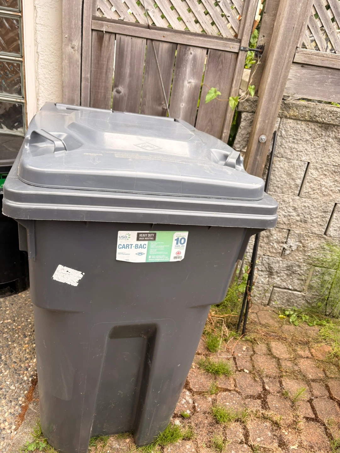 USG Heavy Duty Cart-Bac Garbage Bin
