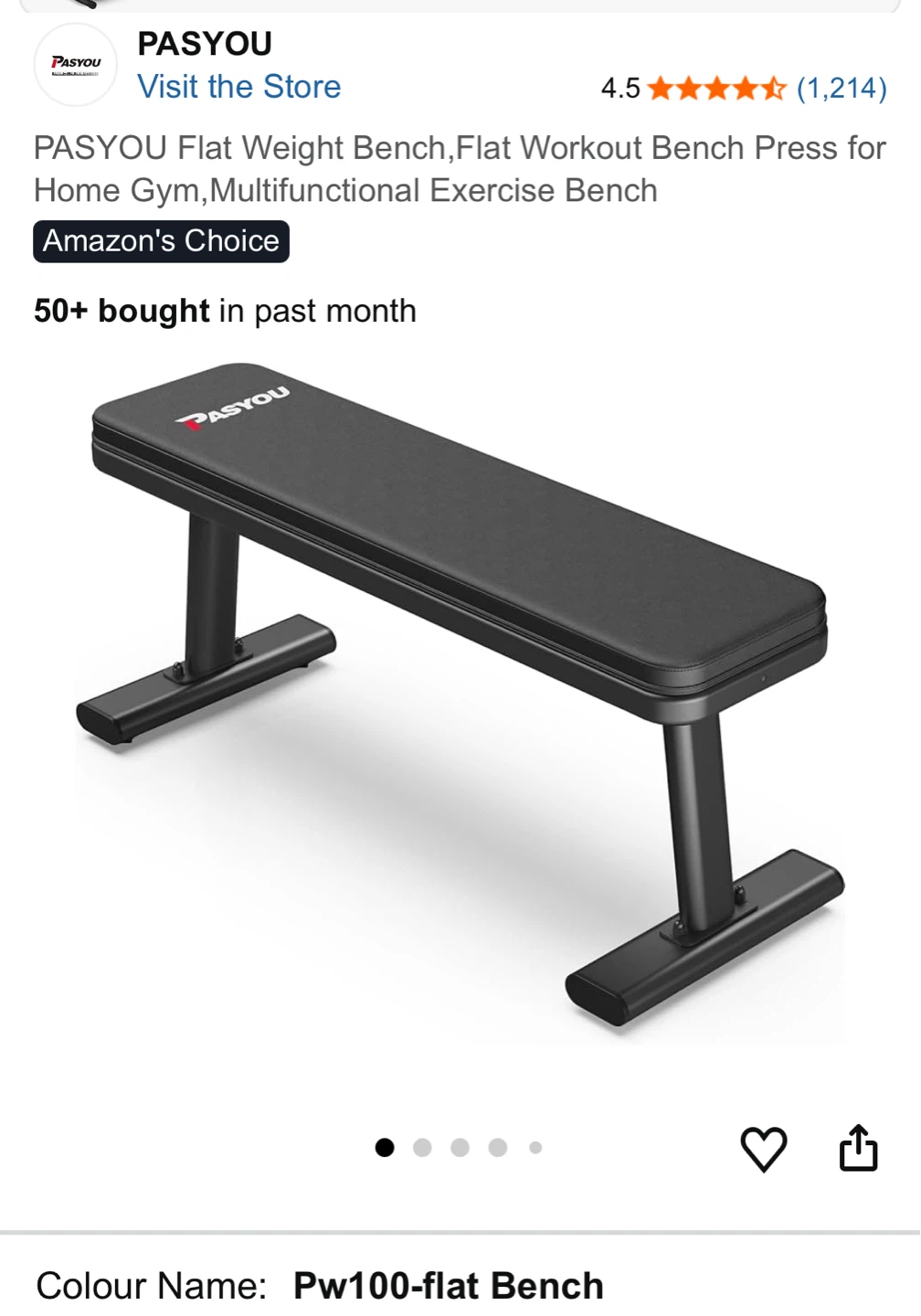 PASYOU Flat Weight Bench