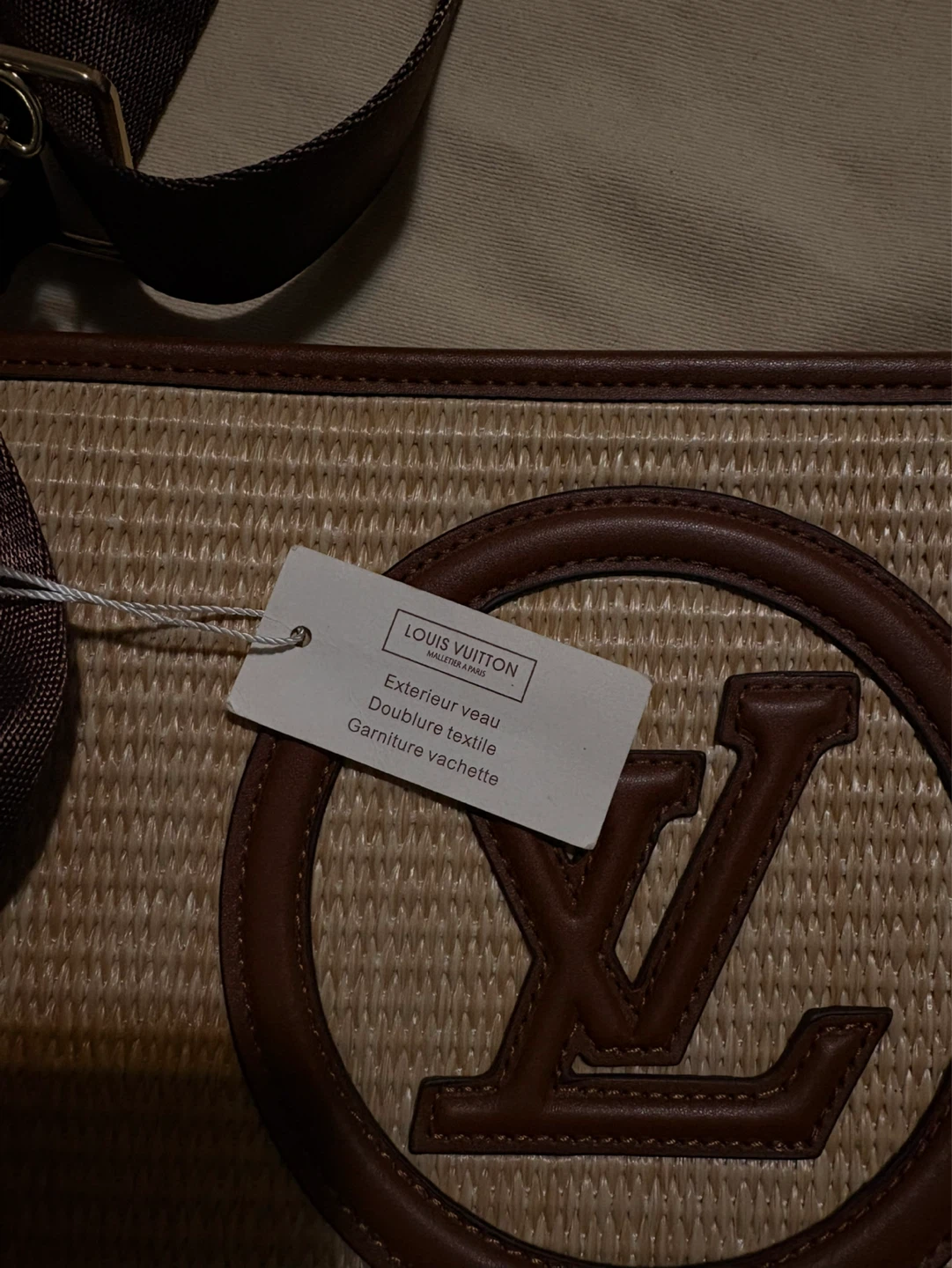 Louis Vuitton Straw Bag with Leather Trim - photo 2
