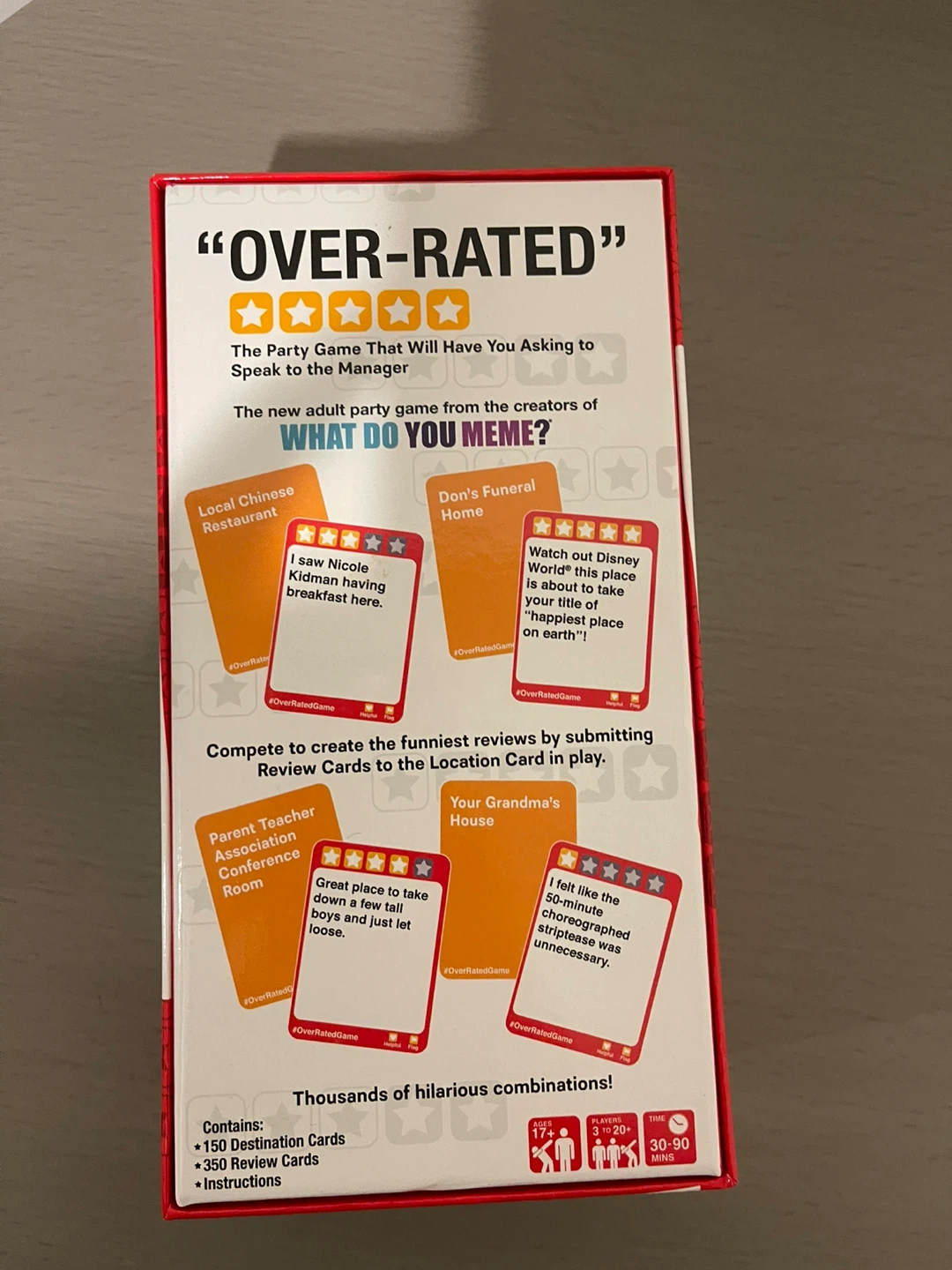 Brand new “Over-Rated” board game - photo 2