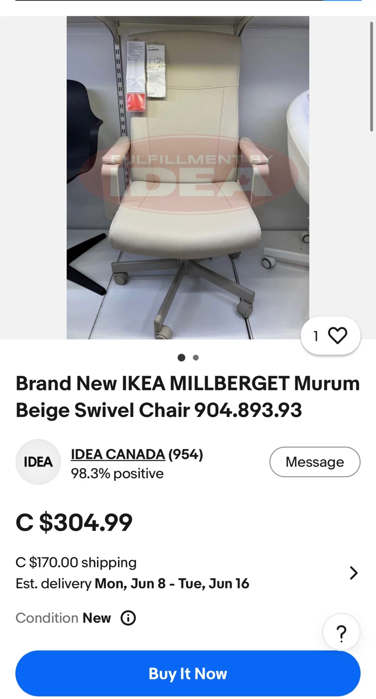 IKEA MILLBERGET Office Chair - photo 5