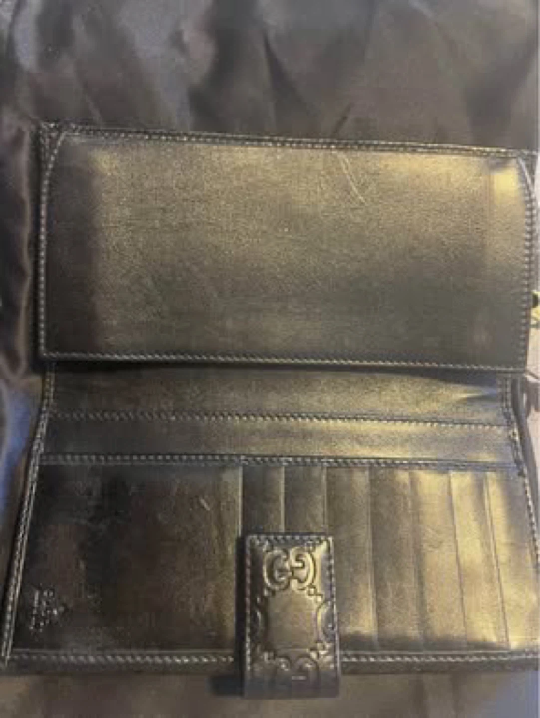 Gucci Black Leather Embossed Long Wallet - photo 3
