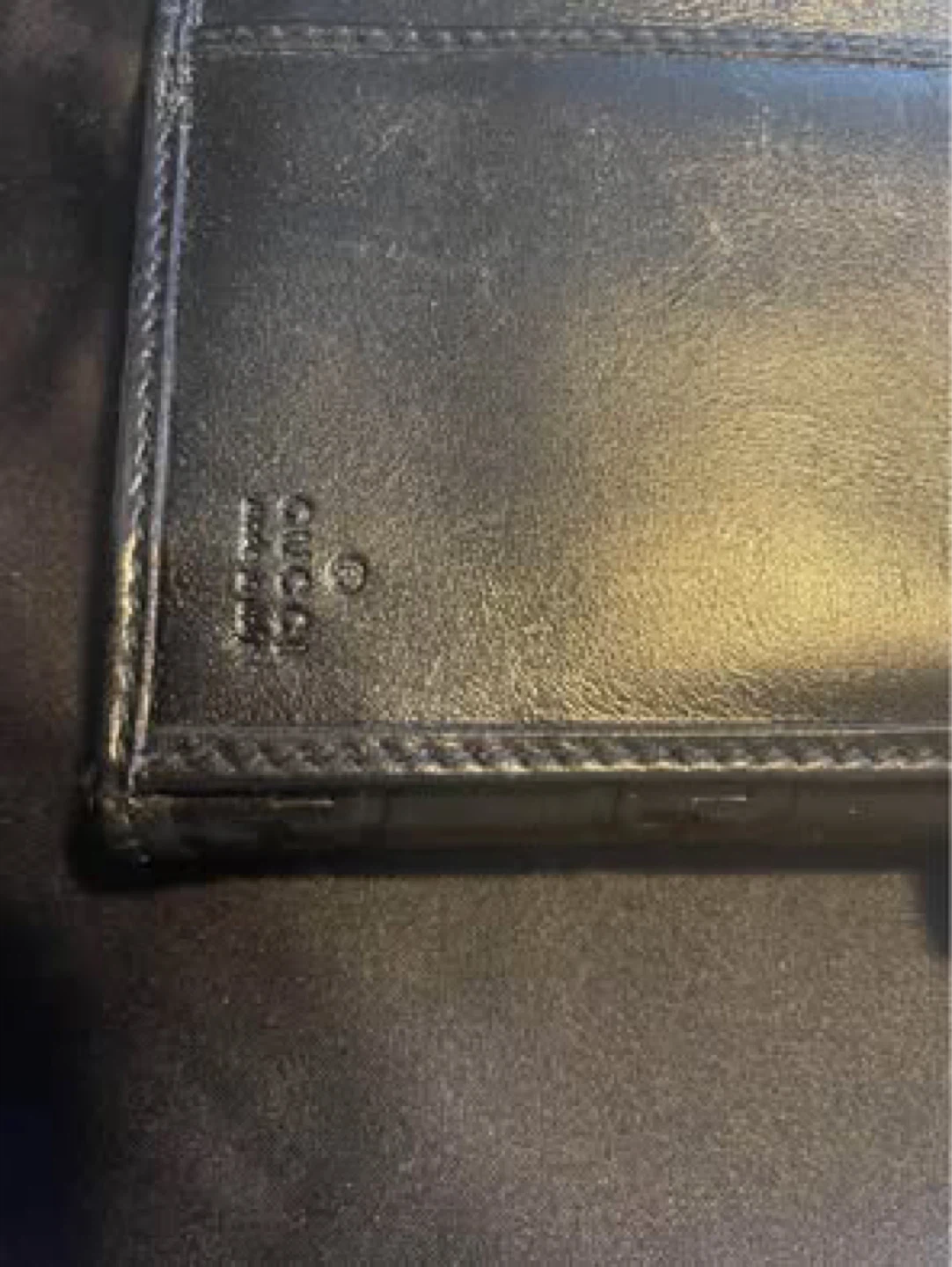 Gucci Black Leather Embossed Long Wallet - photo 2