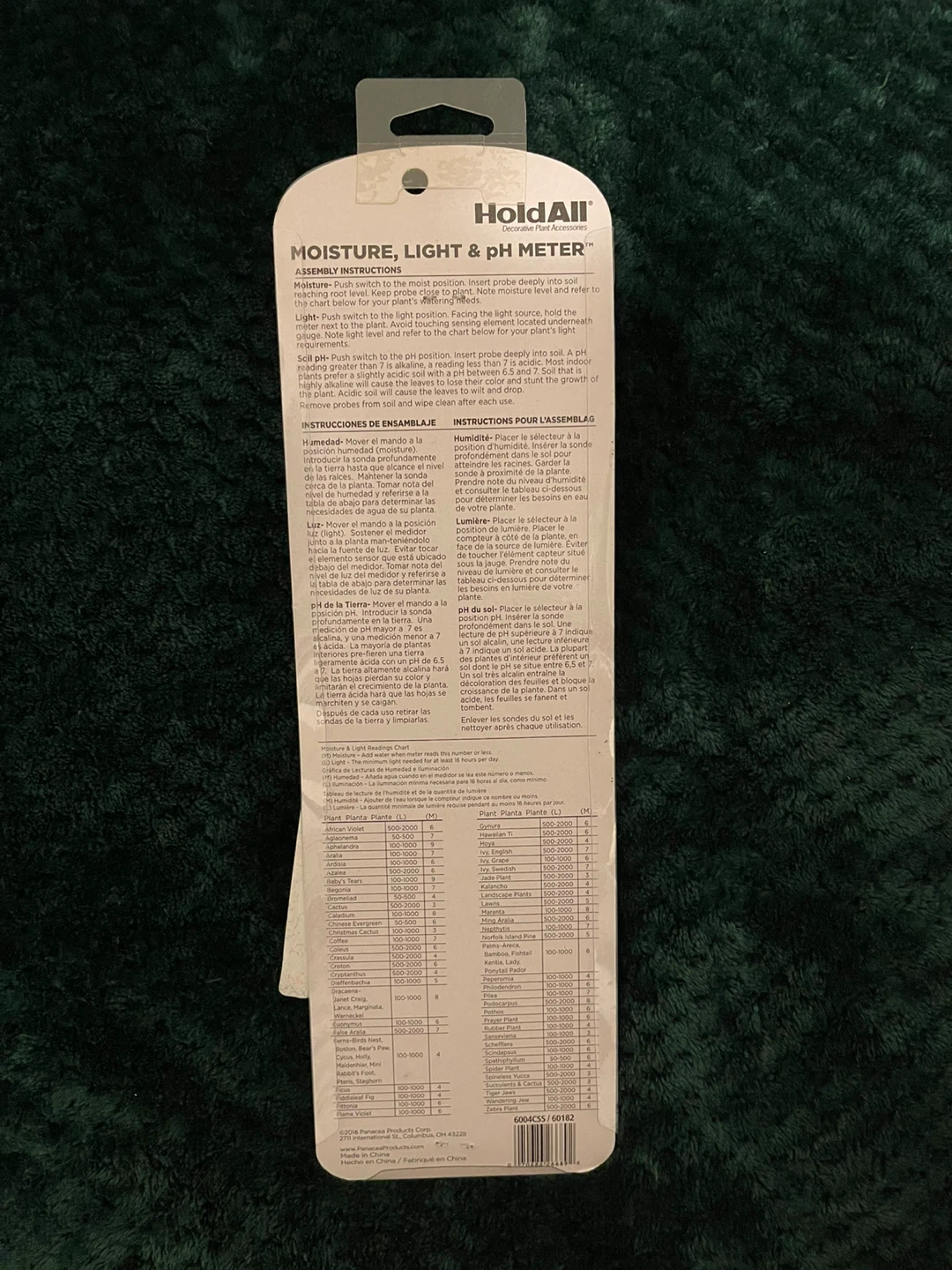 Brand new plant moisture, light & phH meter - photo 2