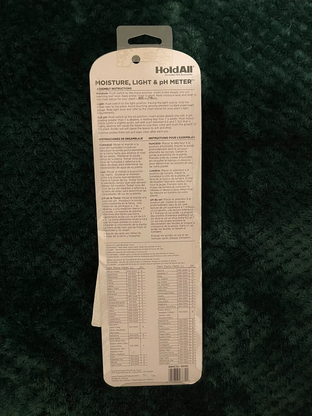 Brand new plant moisture, light & phH meter - photo 2