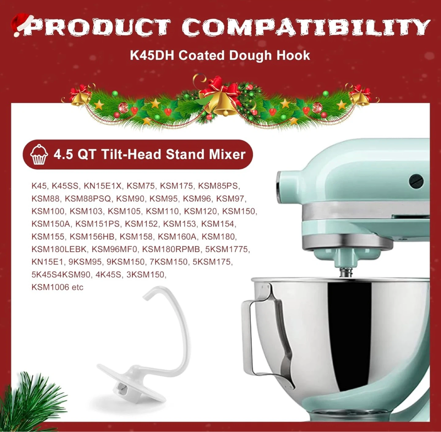 NEW - KitchenAid Mixer Dough Hook Attachment (4.5 QT) - photo 2