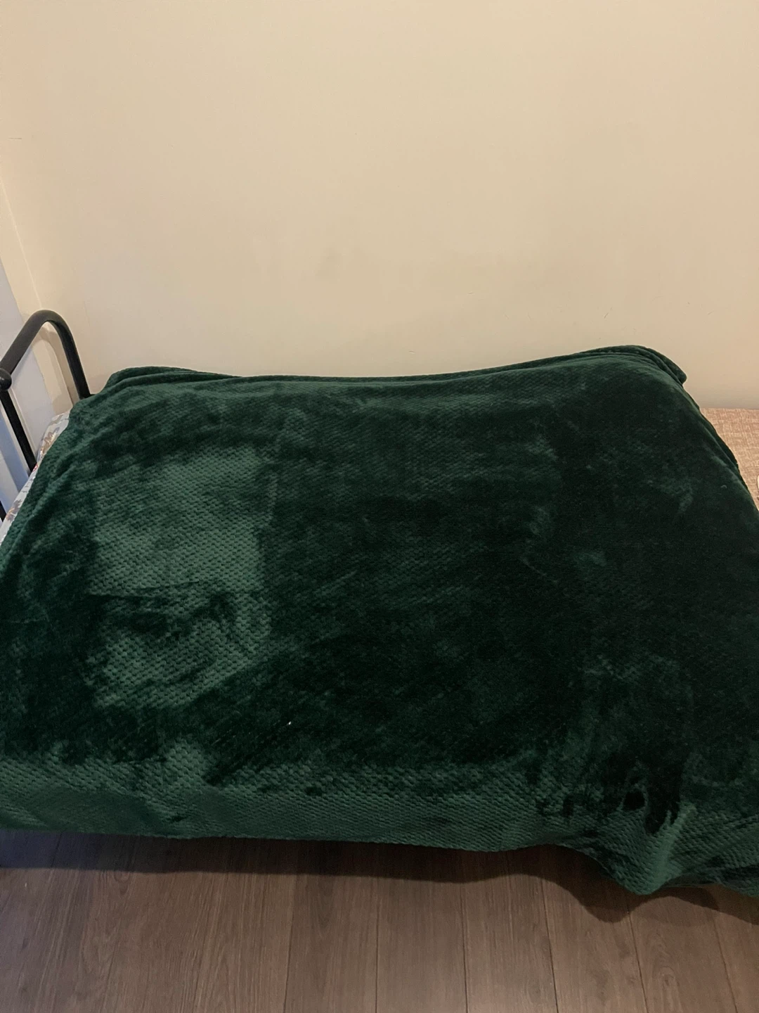 Emerald green throw blanket