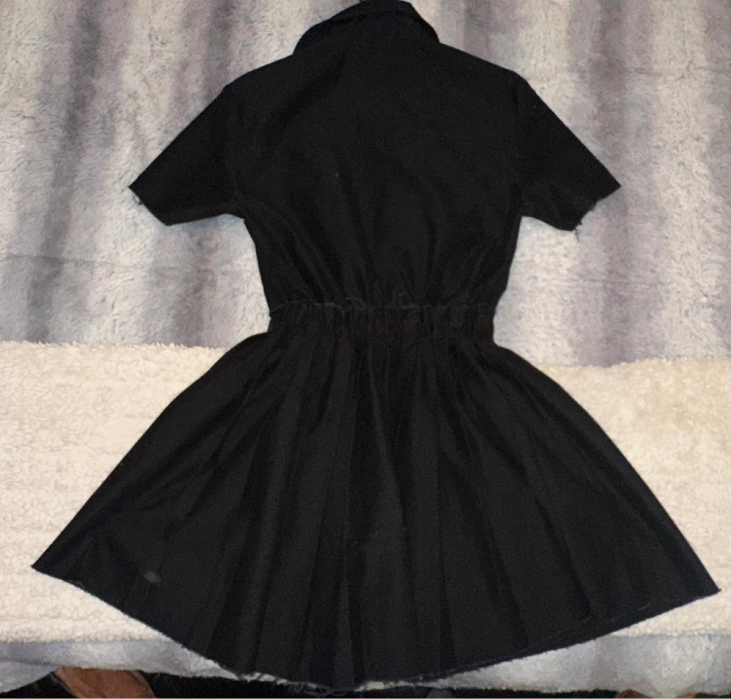 H&M Black Button-Up Skater Dress - photo 3