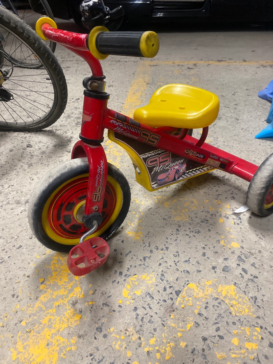 Red and Yellow Lightning McQueen Tricycle