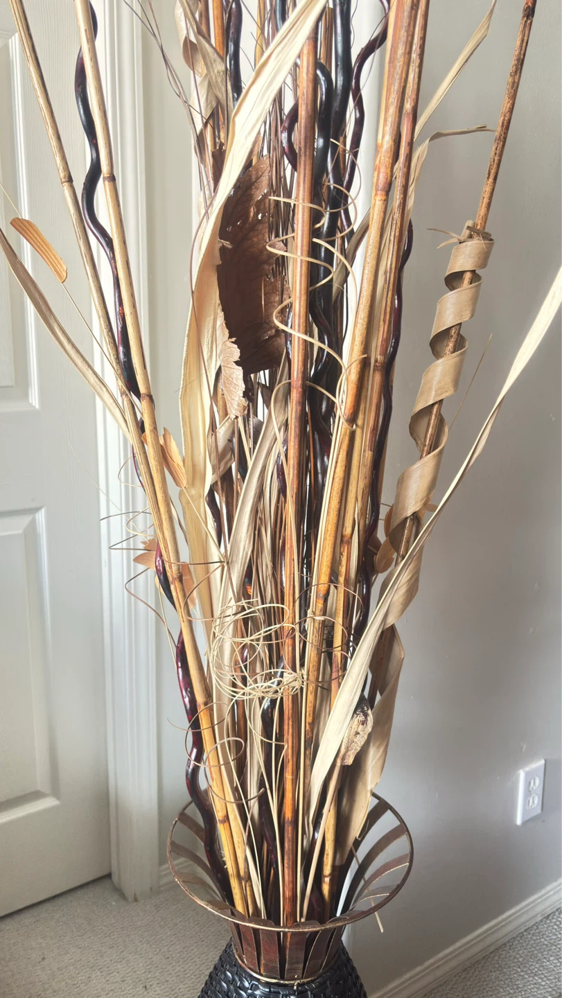 Tall Woven Vase with Dried Stems - photo 3