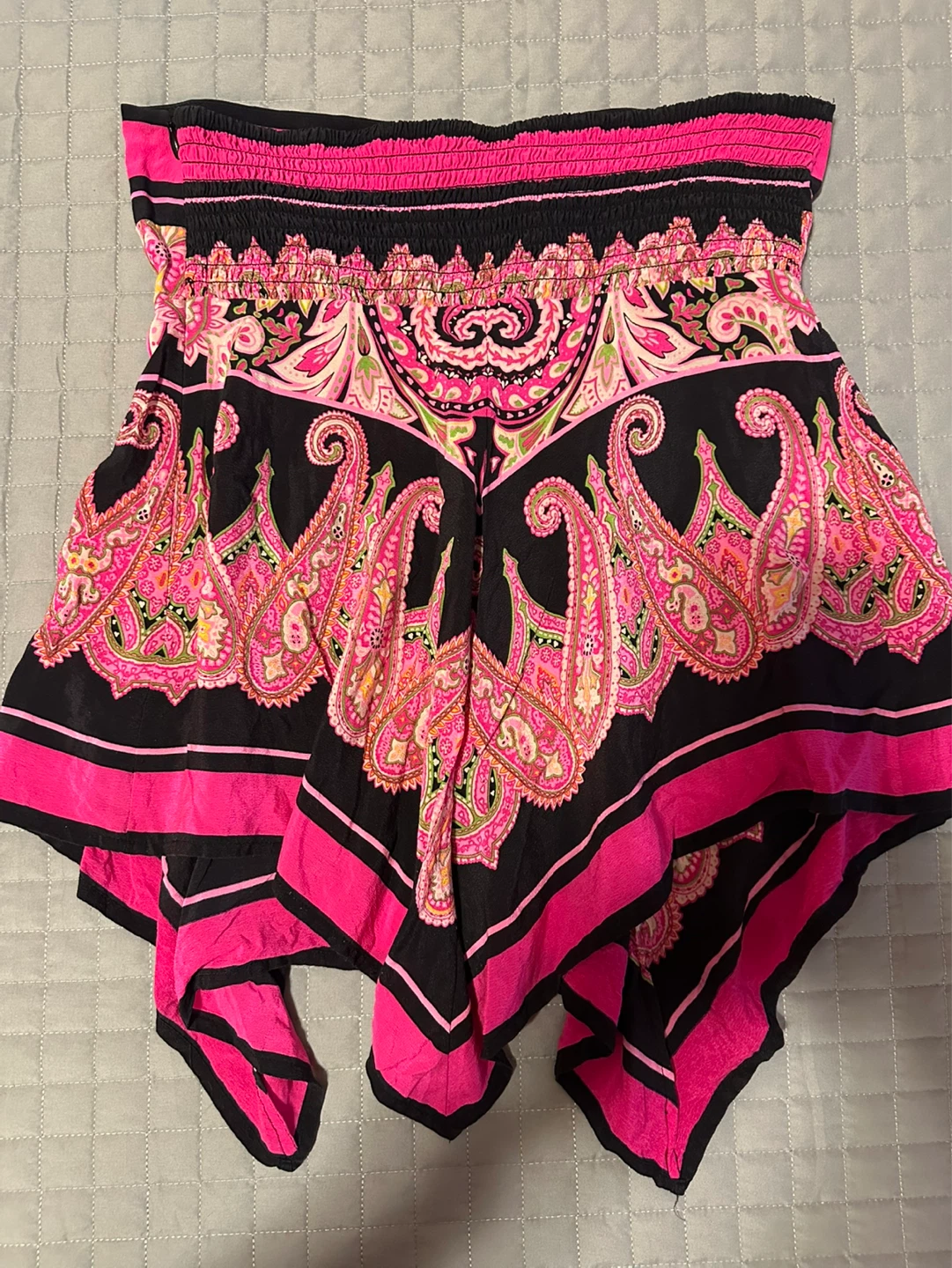 Moda International Silk Scarf Top Pink Paisley Size S - photo 2
