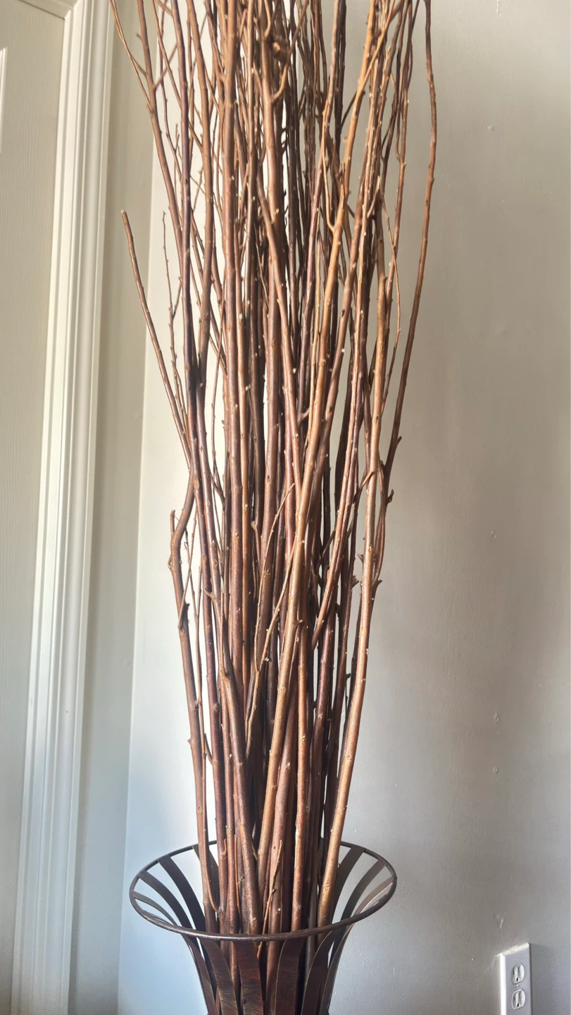 Tall Woven Floor Vase with Natural Branches - photo 2