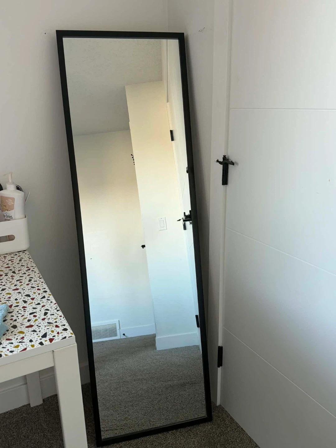 Full Length Standing Mirror with Black Frame - photo 2