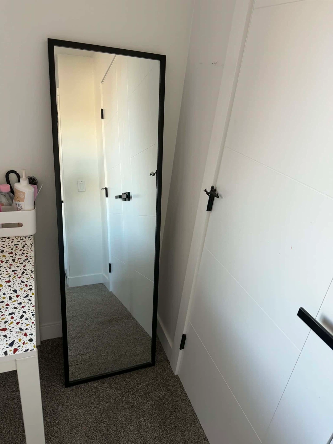 Full Length Standing Mirror with Black Frame