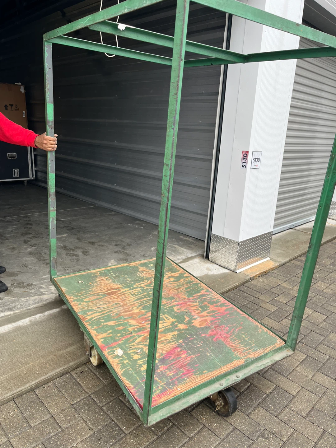 Green Metal Cage Cart Dolly - photo 2