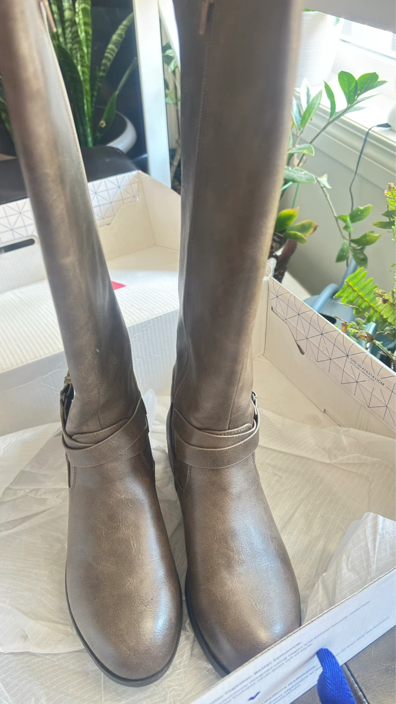 Brand New Call It Spring Brown Faux Fur Lined Boots Size 7 - photo 4