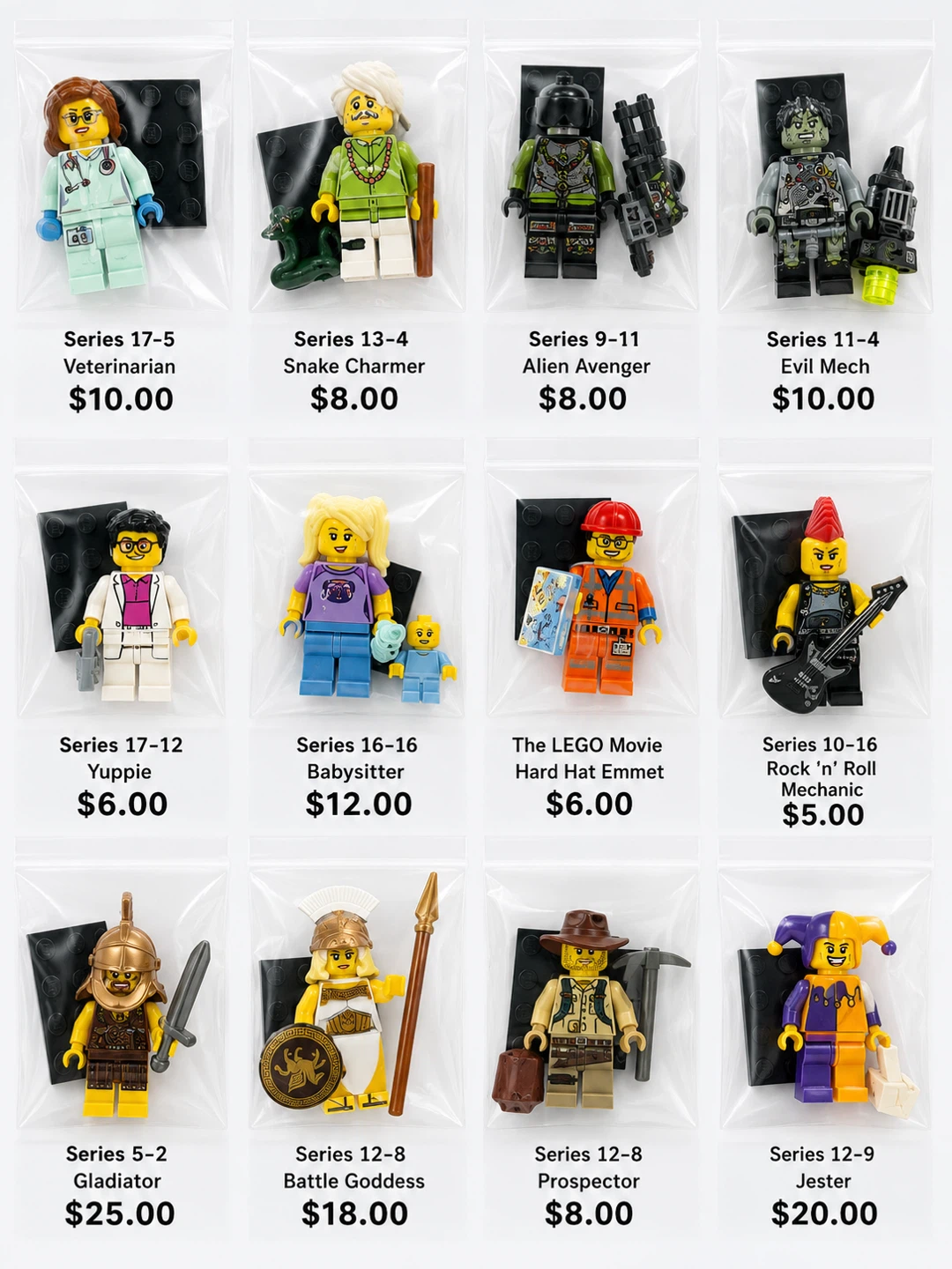 LEGO Minifigures - Various Series and Characters