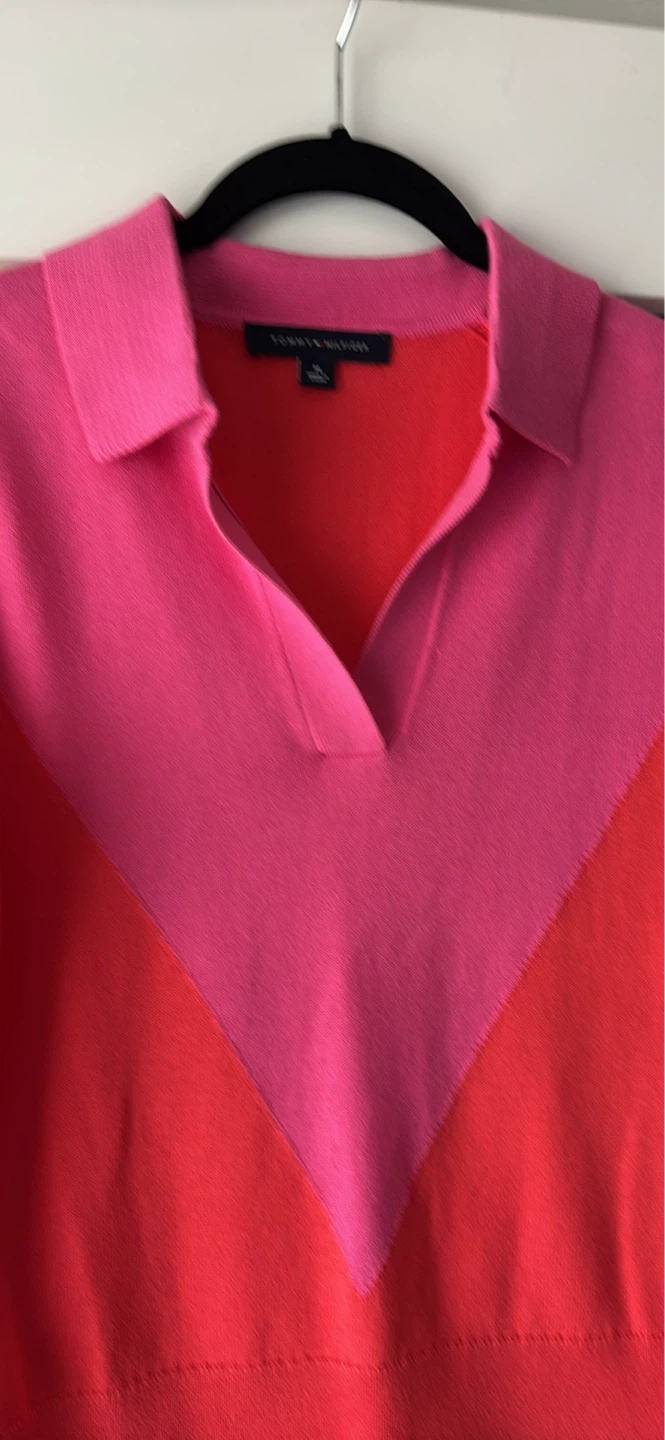 NWOT sz M Tommy Hilfiger Colour Block Polo Sweater - Medium - photo 2