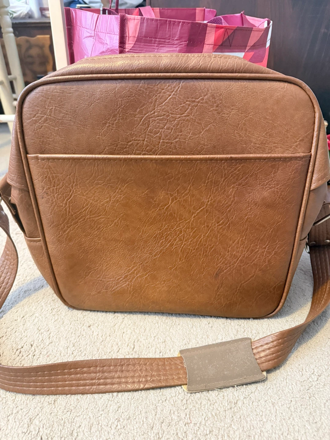 Samsonite Brown Faux Leather Messenger Bag - photo 2
