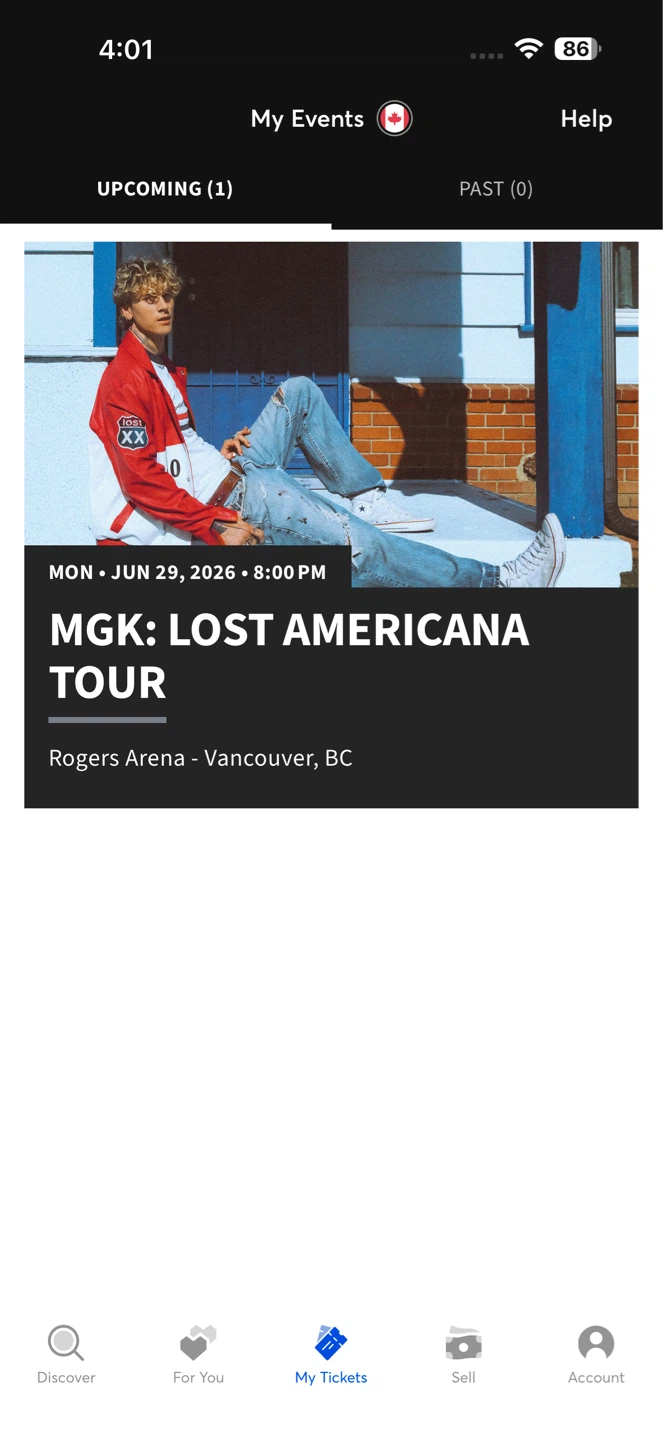 2 Tickets: MGK: LOST AMERICANA TOUR Vancouver