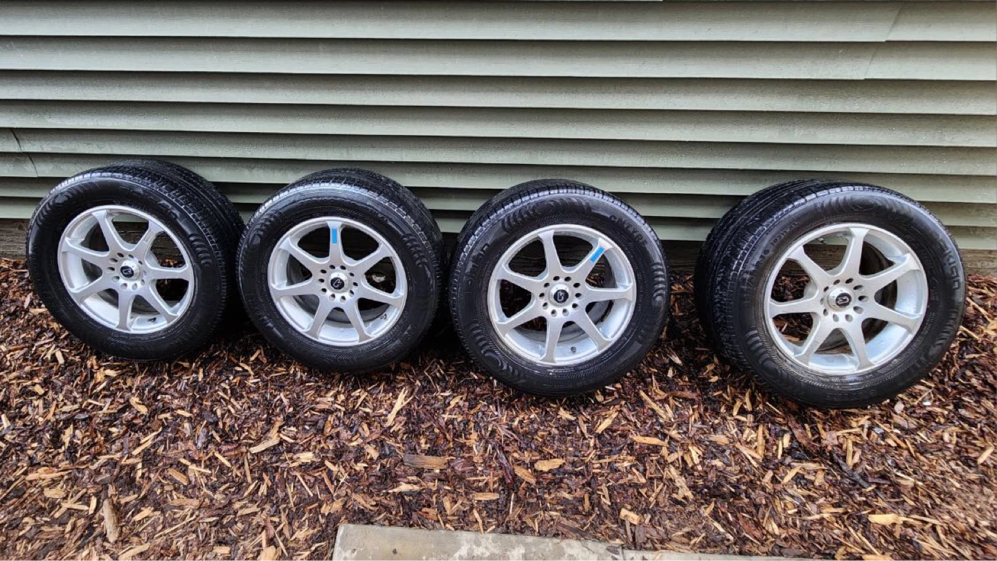 Set of 4 225/60 R16 Tires and Rims