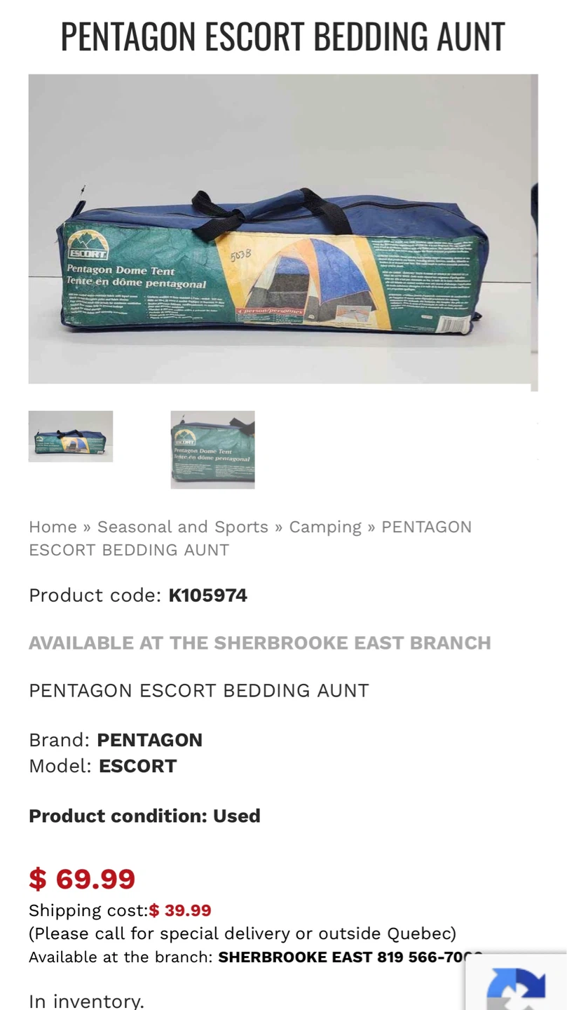 Pentagon Escort Dome Tent - 4 Person