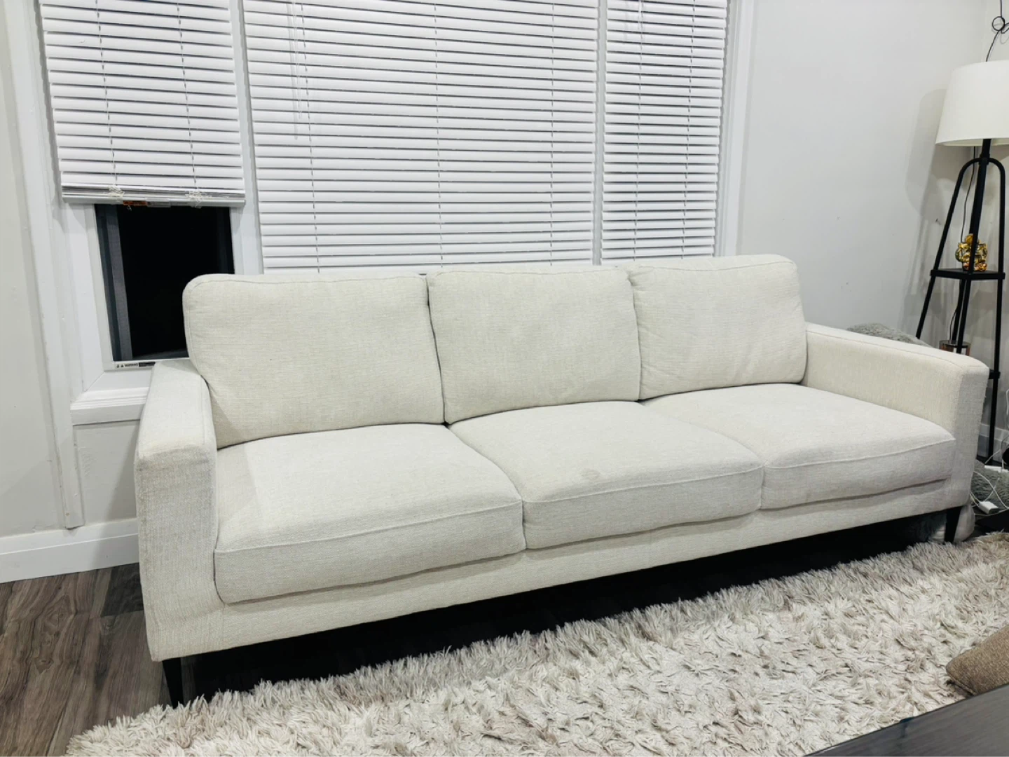 3-Seater Cream Sofa - photo 2