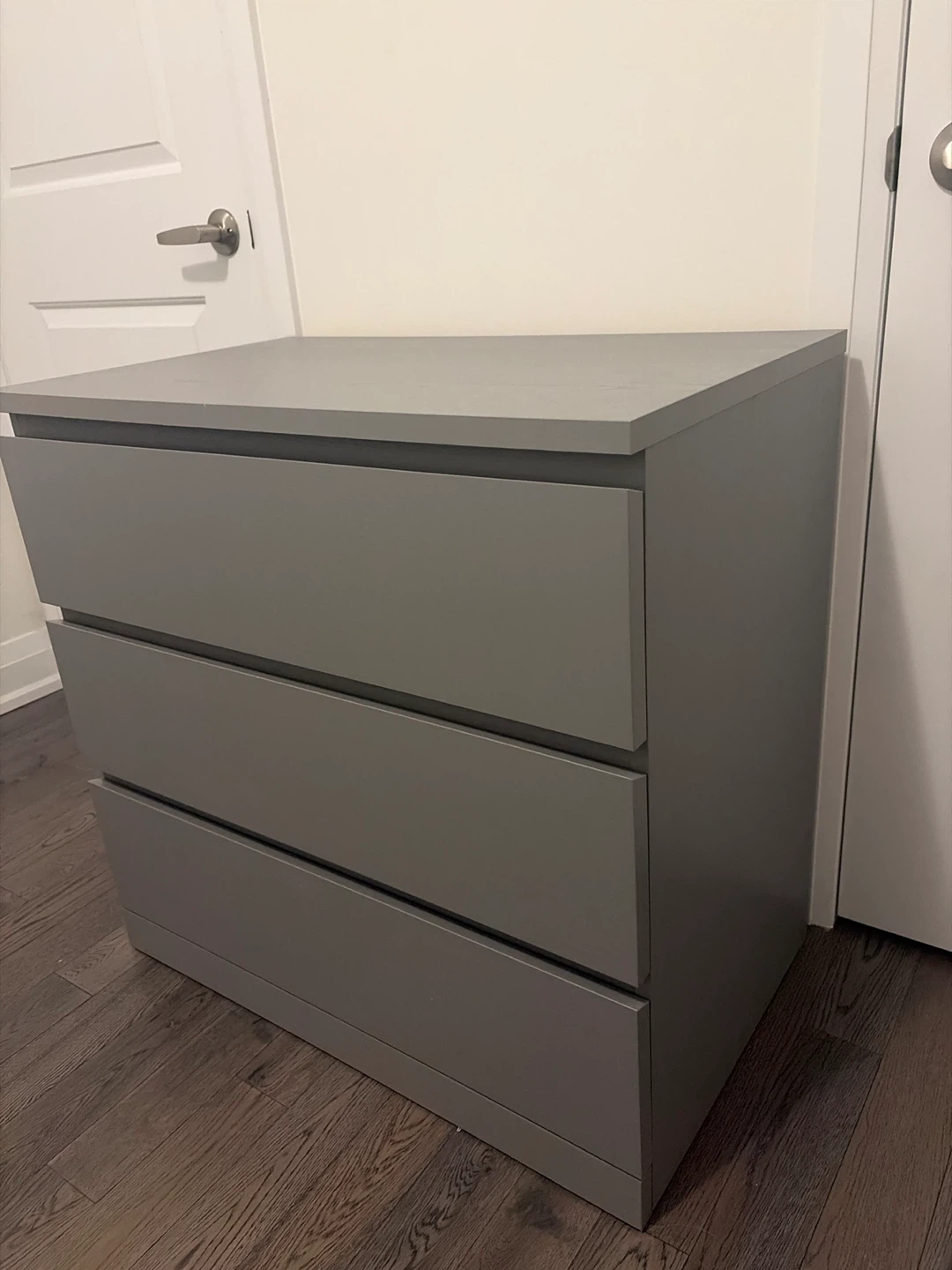 FREE Grey IKEA 3-Drawer Dresser (Must Pick Up from 3rd Floor) - photo 3