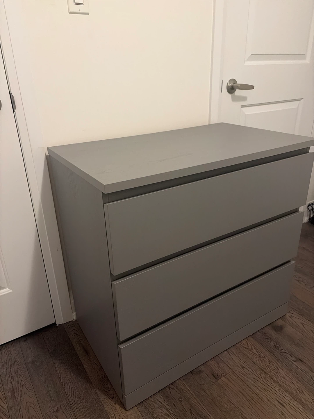FREE Grey IKEA 3-Drawer Dresser (Must Pick Up from 3rd Floor) - photo 2
