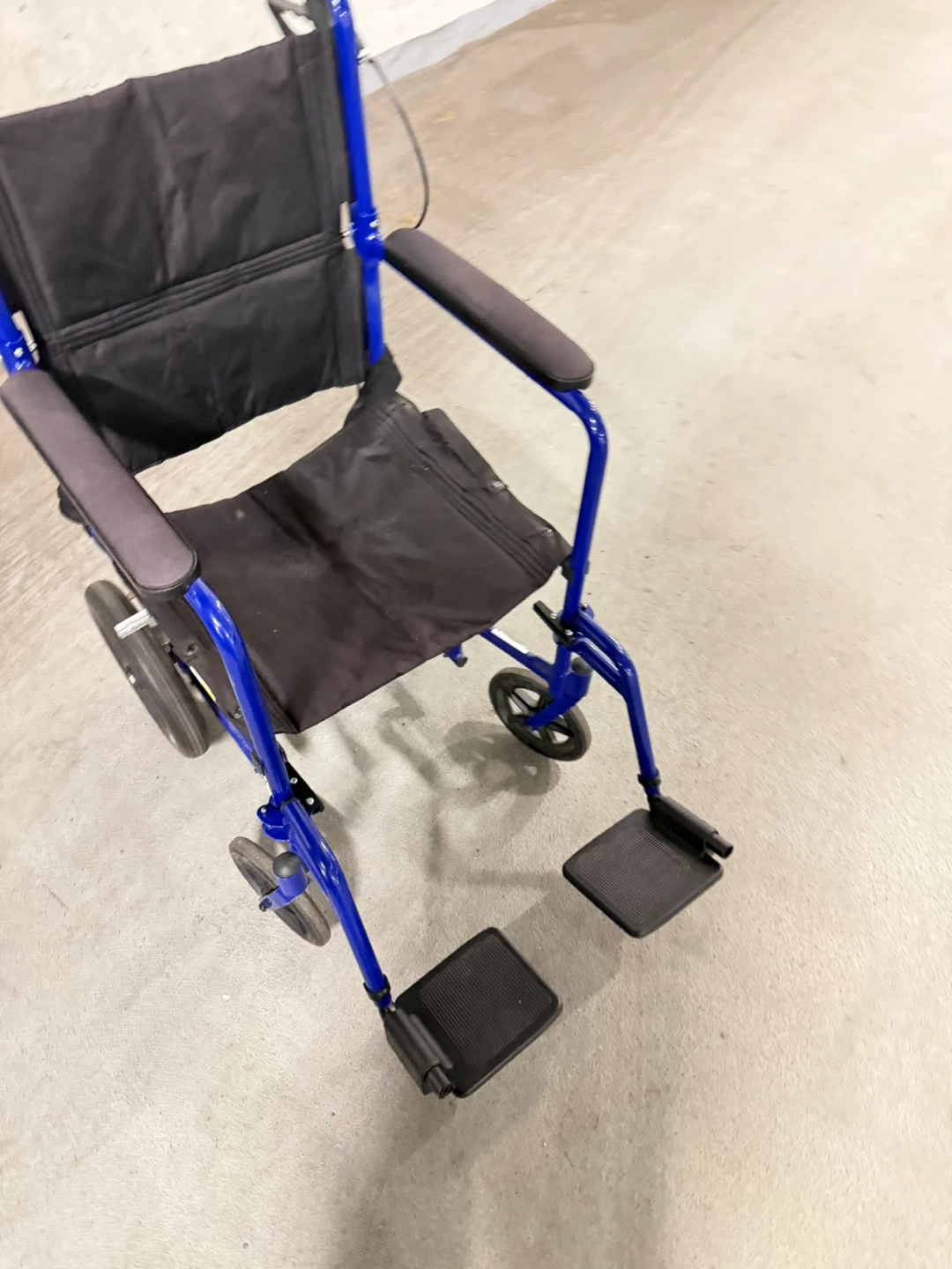 Blue Lightweight Transport Wheelchair - photo 2