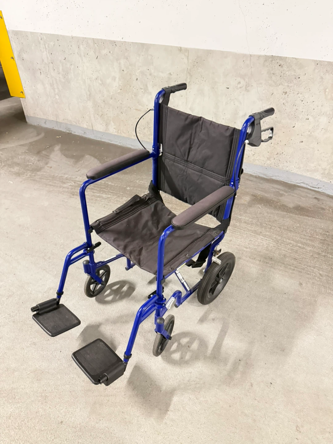 Blue Lightweight Transport Wheelchair - photo 3