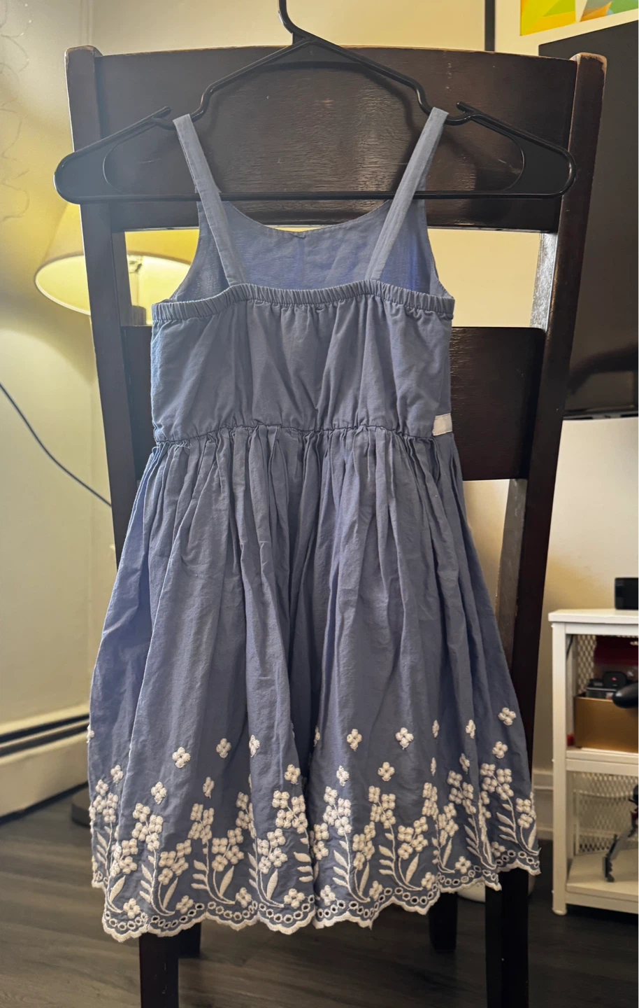 Kids Denim Overalls Dress & Embroidered Blue Dress