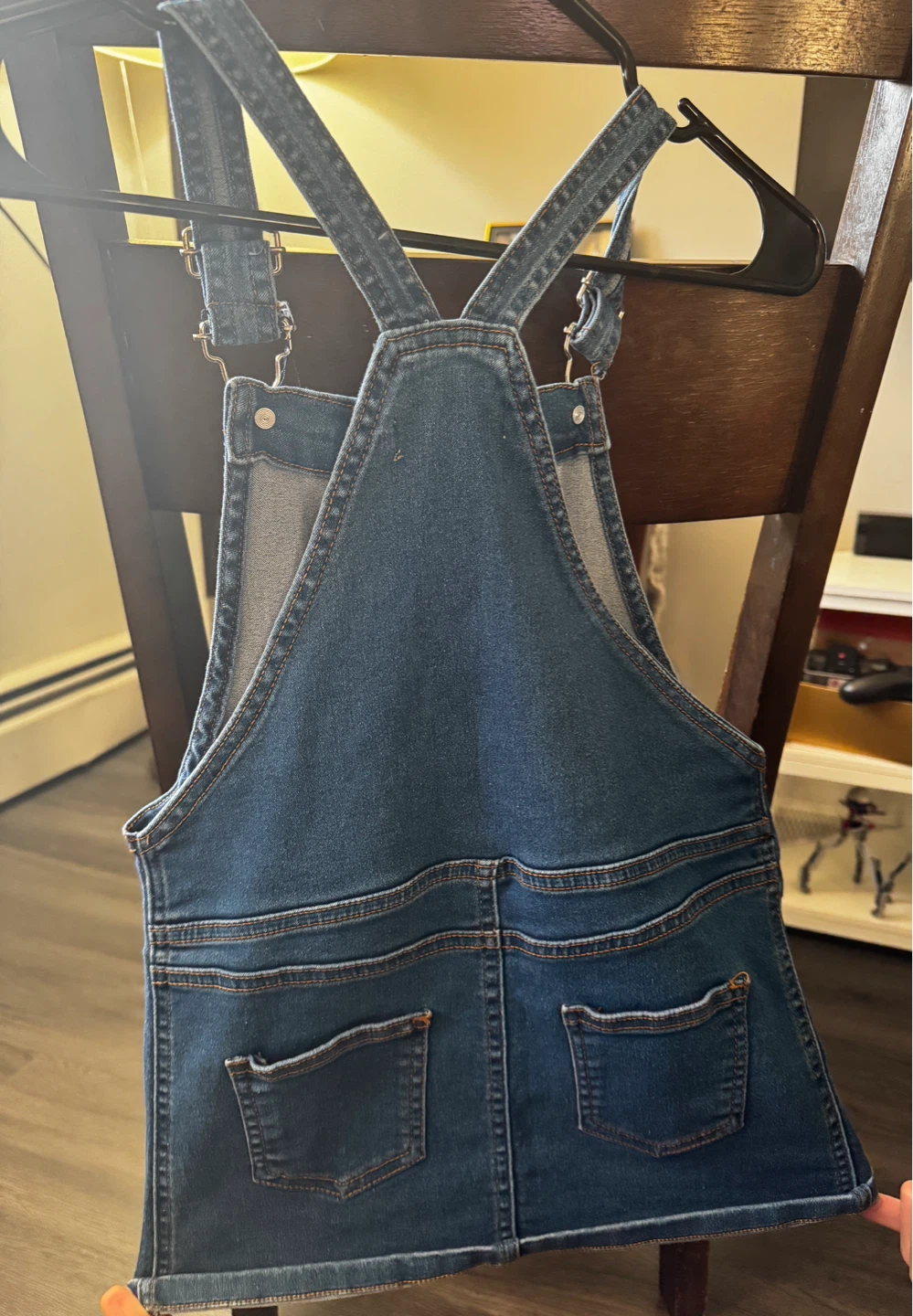 Kids Denim Overalls Dress & Embroidered Blue Dress - photo 3