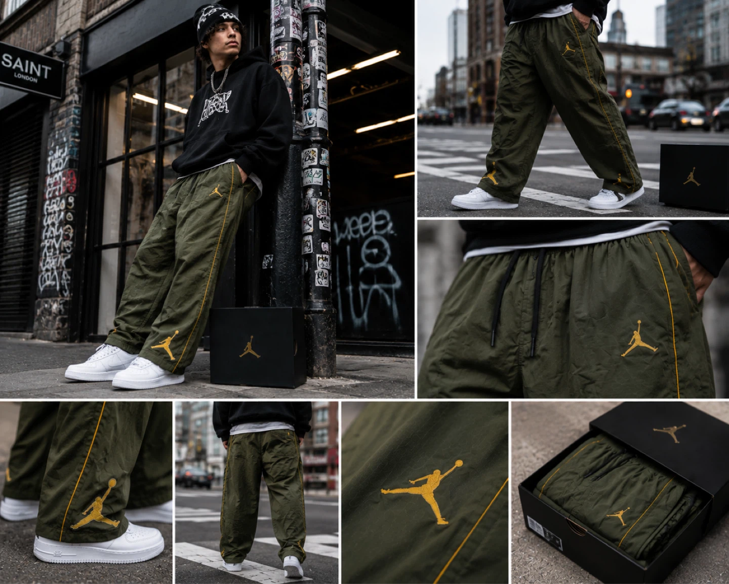 Jordan Brand Track Pants - Olive Green