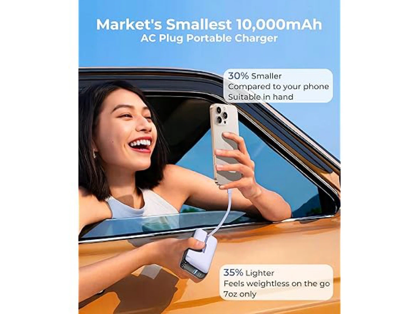 JOYFAR 10,000mAh AC Plug Portable Charger - photo 5