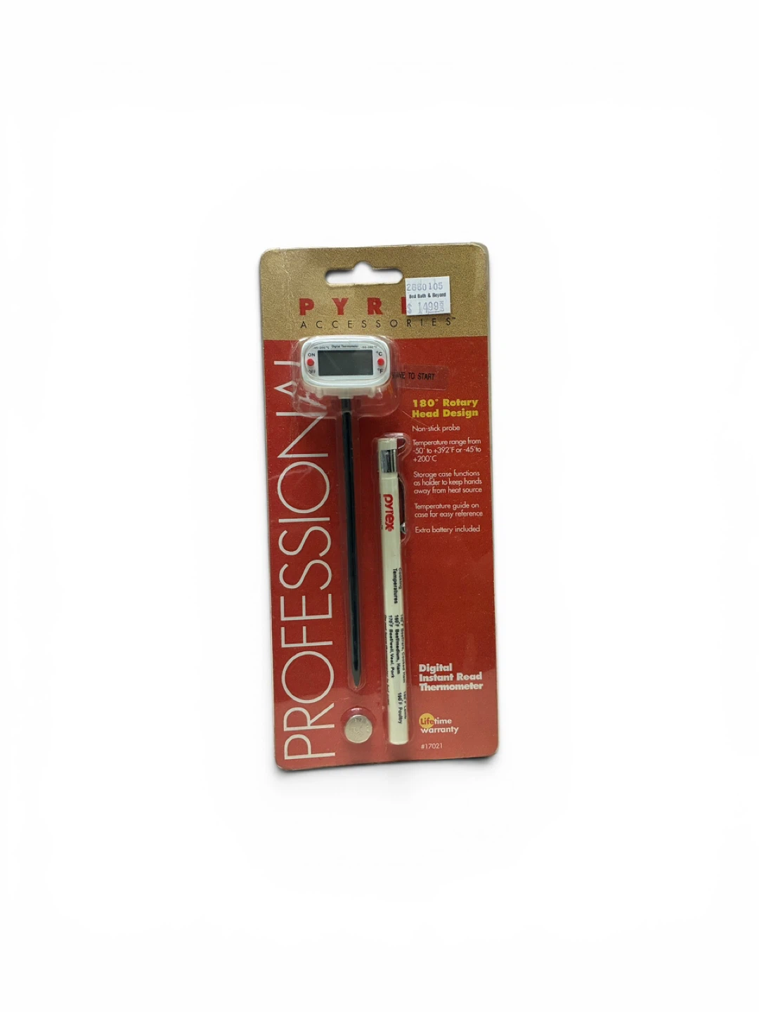 PYR Professional Digital Instant Read Thermometer with Case