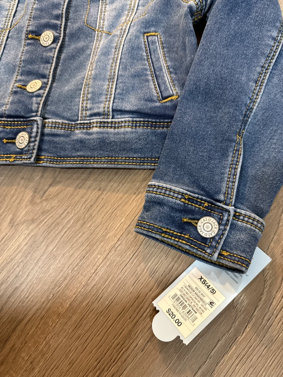 Cat & Jack Kids Denim Jacket XS (4/5) - photo 4