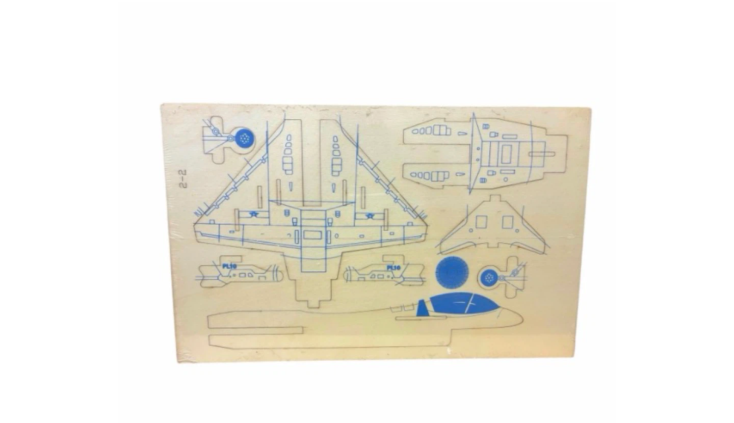 3D Wooden J-10 Raptor Fighter Jet Puzzle - photo 2