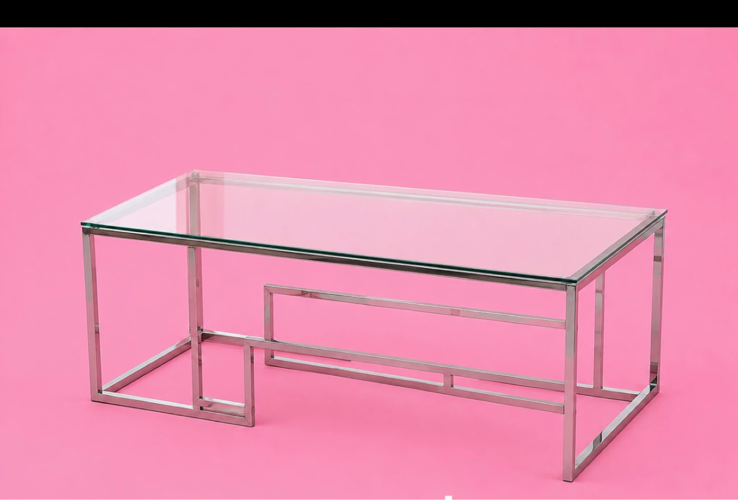 Glass and Chrome Coffee Table