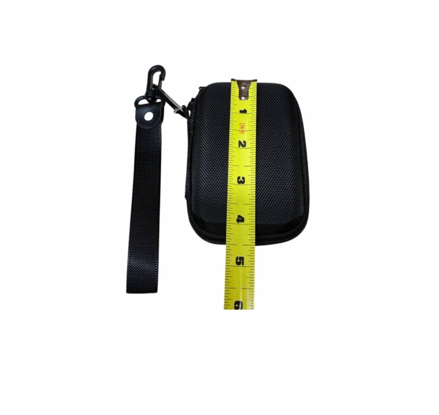 Black Zippered Hard Case Pouch with Wrist Strap - photo 3
