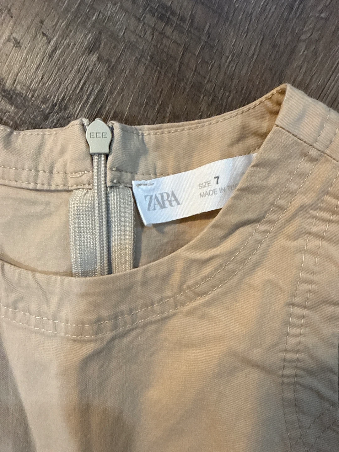 Zara Kids Tan Dress Size 7 - photo 3