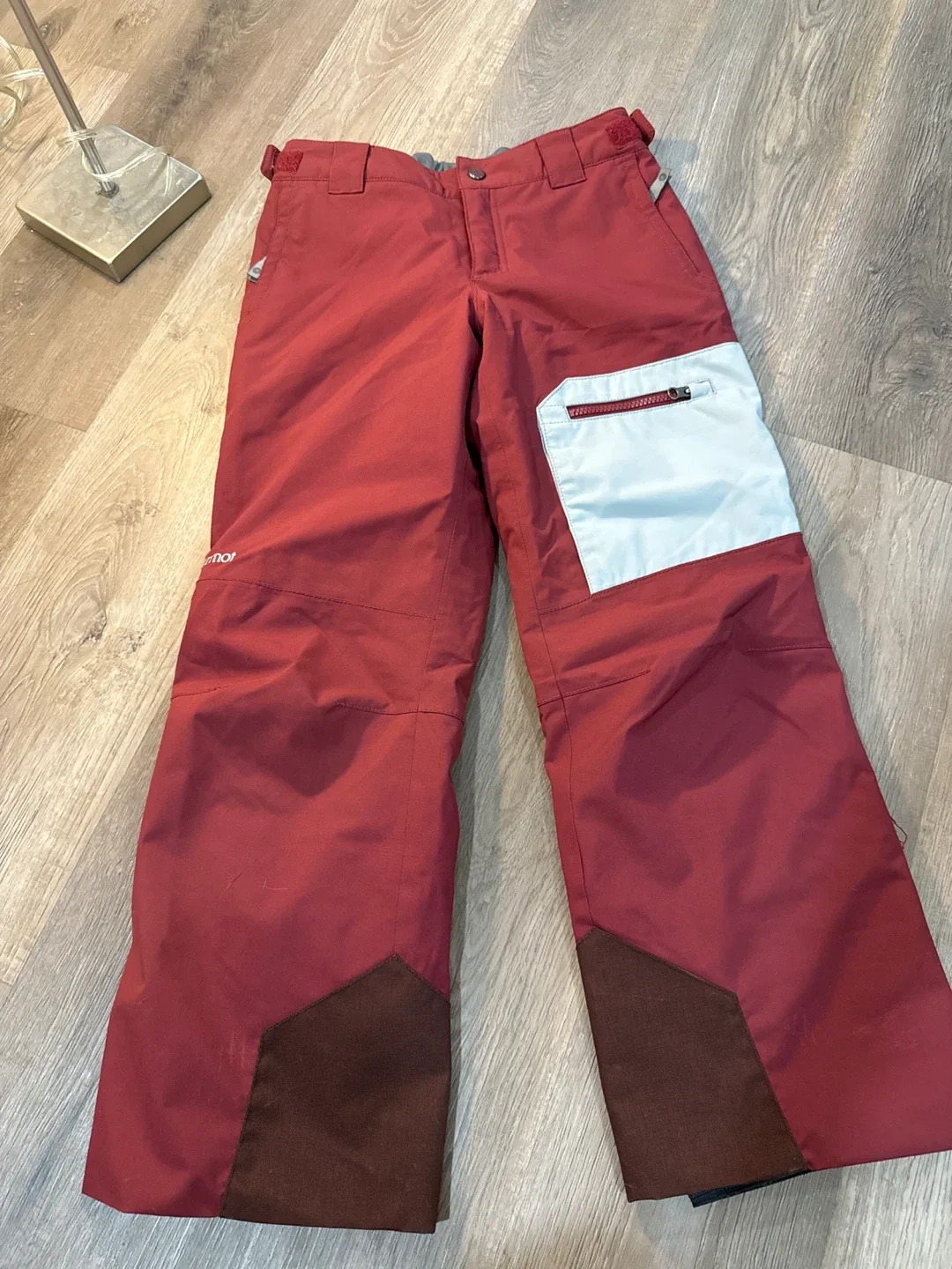 Marmot Ski Pants - Size L/G - Red kids 10/12