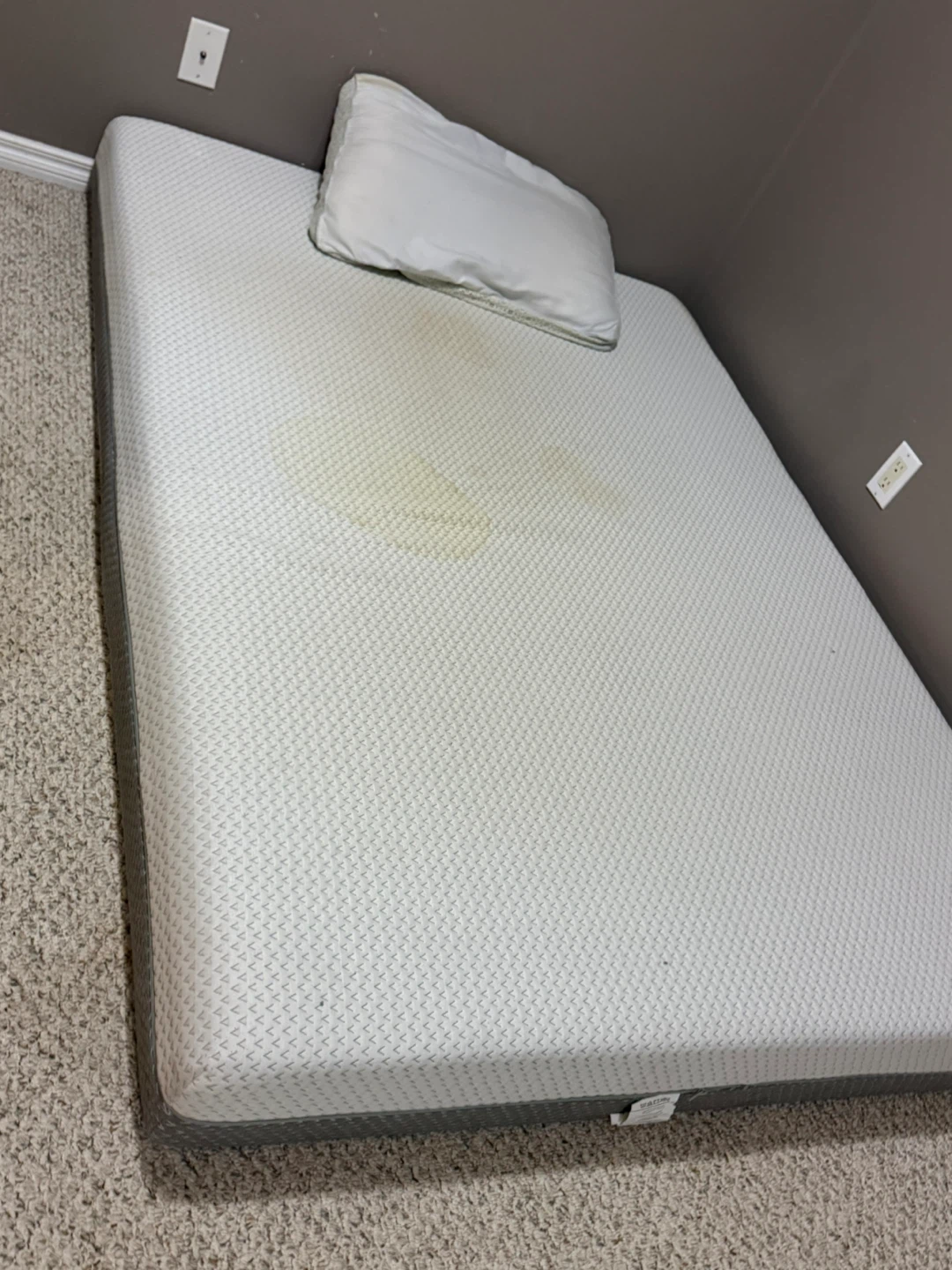 Mattress with stain
