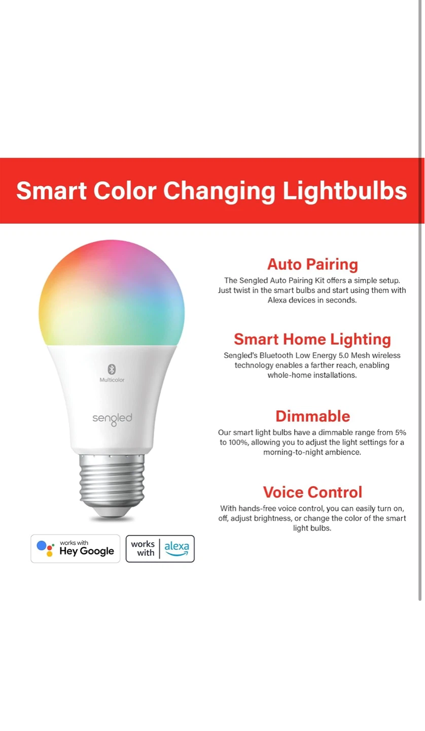 Sengled Smart Color Changing Light Bulb - photo 2